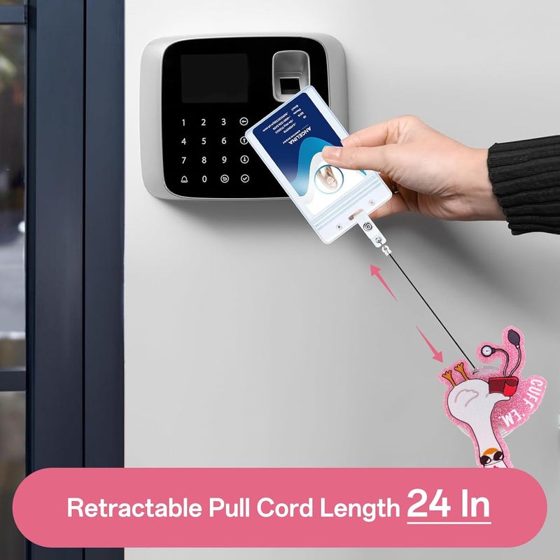 Mahrokh Funny Goose Nurse Badge Reel, Cuff 'Em Badge Holder with Retractable Clip, Cute Gifts for Nursing Student RN LPN CNA MA Medical Worker Teacher Doctor - Image 4